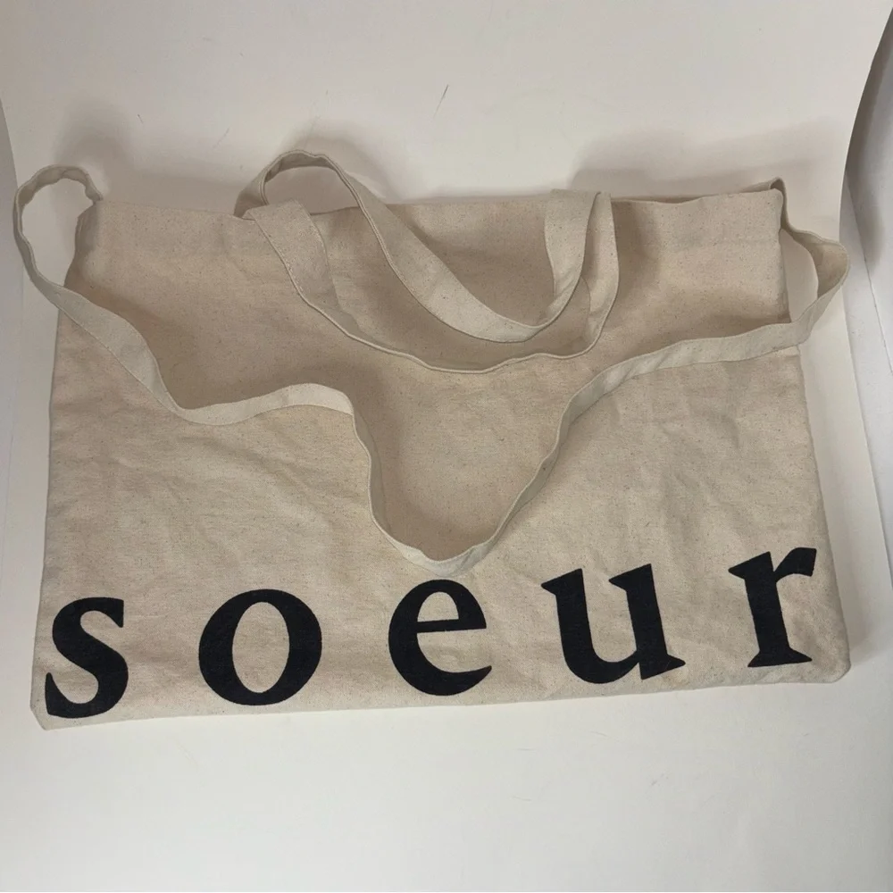 Soeur Cotton Canvas Tote Bag Double Handles Shopper